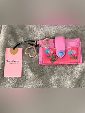Juicy Couture Pink Lemonade Retro Juicy Cherry Tab Card Case